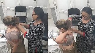 Indian Rich Bhabhi Changing Parlour In CCTV Captured